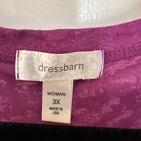 Pretty fuchsia long sleeve burnout t-shirt - Picture 2 of 4